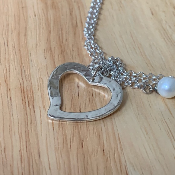 Three of Hearts Necklace Vantel Pearls Retired - Picture 3 of 7